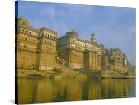 The Waterfront at Varanasi, Previously Known as Benares, on the Ganges River, Uttar Pradesh, India-John Henry Claude Wilson-Stretched Canvas