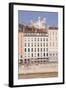 The Waterfront in Old Lyon with the Basilica Notre Dame De Fourviere on the Hill-Julian Elliott-Framed Photographic Print