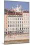 The Waterfront in Old Lyon with the Basilica Notre Dame De Fourviere on the Hill-Julian Elliott-Mounted Photographic Print