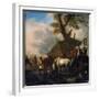 'The Watering Place', 17th century-Philips Wouwerman-Framed Giclee Print