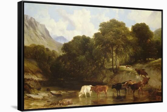 The Watering Place, 1850-Thomas Sidney Cooper-Framed Stretched Canvas