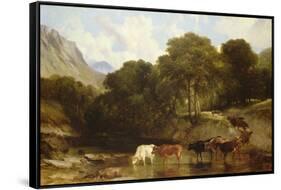 The Watering Place, 1850-Thomas Sidney Cooper-Framed Stretched Canvas