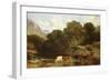 The Watering Place, 1850-Thomas Sidney Cooper-Framed Giclee Print