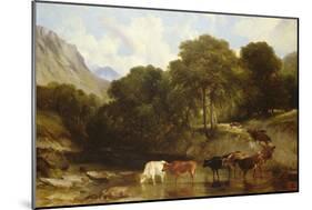 The Watering Place, 1850-Thomas Sidney Cooper-Mounted Giclee Print
