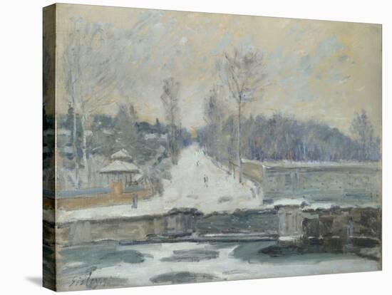 The Watering Place at Marly-Le-Roi, C. 1875-Alfred Sisley-Stretched Canvas