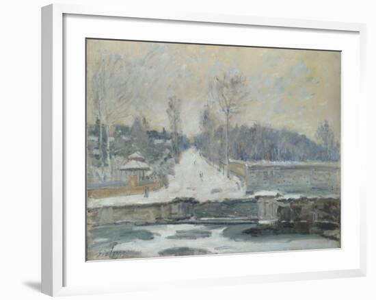 The Watering Place at Marly-Le-Roi, C. 1875-Alfred Sisley-Framed Giclee Print