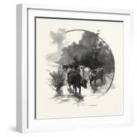 The Watering Place, Canada, Nineteenth Century-null-Framed Giclee Print