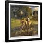 The Watering Place, (Oil on Canvas)-Harold Harvey-Framed Giclee Print