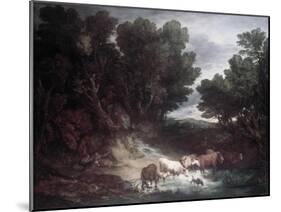 The Watering Place-Thomas Gainsborough-Mounted Giclee Print