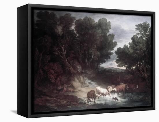 The Watering Place-Thomas Gainsborough-Framed Stretched Canvas
