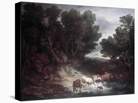 The Watering Place-Thomas Gainsborough-Stretched Canvas