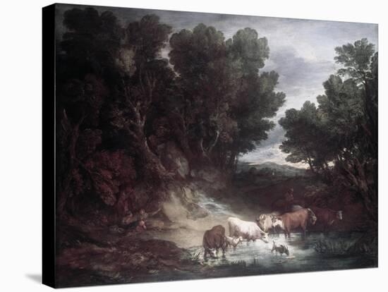 The Watering Place-Thomas Gainsborough-Stretched Canvas