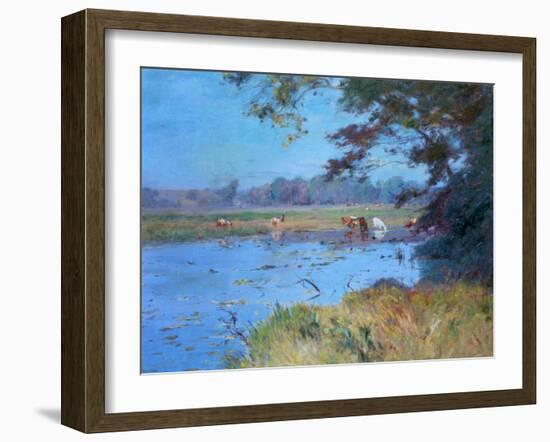 The Watering Pond, C1868-1917-Walter Clark-Framed Giclee Print