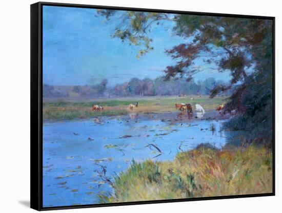 The Watering Pond, C1868-1917-Walter Clark-Framed Stretched Canvas