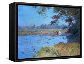 The Watering Pond, C1868-1917-Walter Clark-Framed Stretched Canvas
