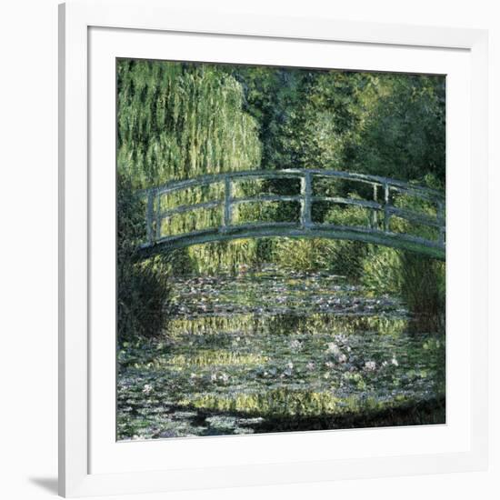 The Waterlily Pond: Green Harmony-Claude Monet-Framed Art Print