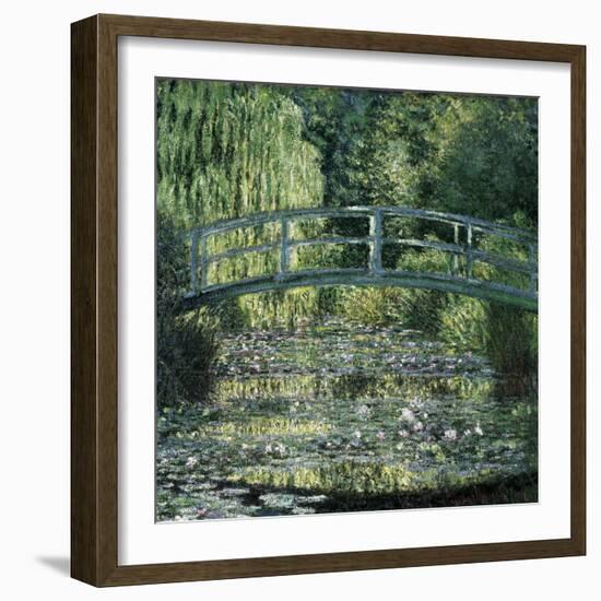 The Waterlily Pond: Green Harmony-Claude Monet-Framed Art Print