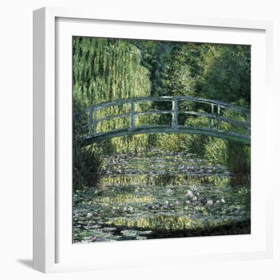 The Waterlily Pond: Green Harmony-Claude Monet-Framed Art Print