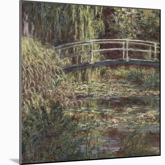 The Waterlily Pond, Harmony in Pink, 1900-Claude Monet-Mounted Giclee Print