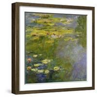 The Waterlily-Pond, (Le Bassin Aux Nymphéas), 1919-Claude Monet-Framed Giclee Print