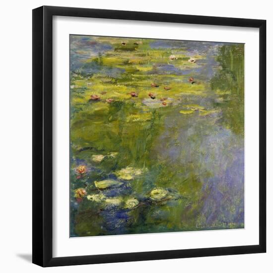 The Waterlily-Pond, (Le Bassin Aux Nymphéas), 1919-Claude Monet-Framed Giclee Print