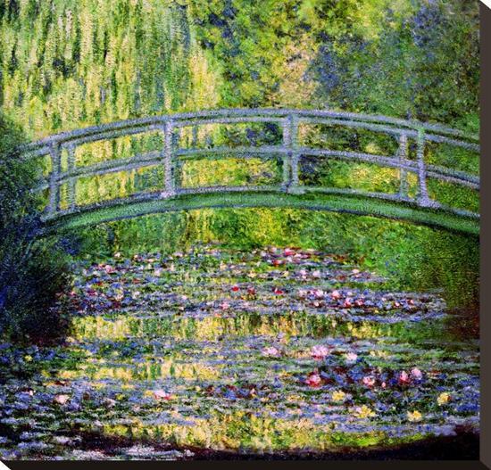 The Waterlily Pond with the Japanese Bridge, 1899-Claude Monet-Stretched Canvas