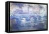 The Waterloo Bridge, Effect of Fog-Claude Monet-Framed Stretched Canvas