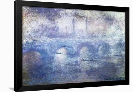 The Waterloo Bridge, Effect of Fog-Claude Monet-Framed Premium Giclee Print