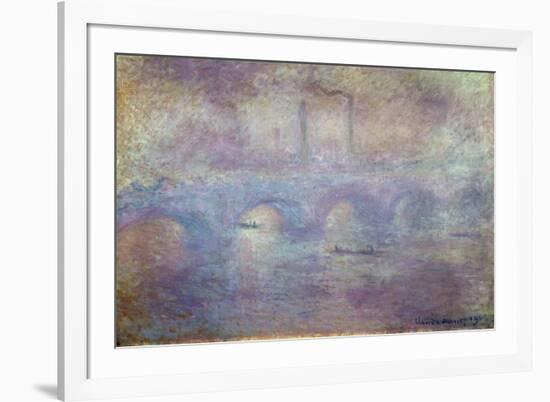 The Waterloo Bridge, Fog Effect, 1903-Claude Monet-Framed Giclee Print