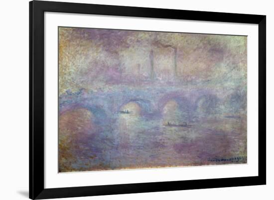 The Waterloo Bridge, Fog Effect, 1903-Claude Monet-Framed Giclee Print