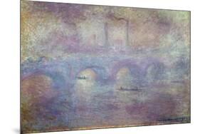 The Waterloo Bridge, Fog Effect, 1903-Claude Monet-Mounted Giclee Print