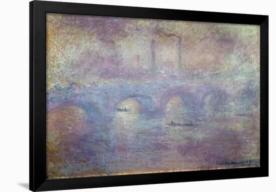 The Waterloo Bridge, Fog Effect, 1903-Claude Monet-Framed Giclee Print