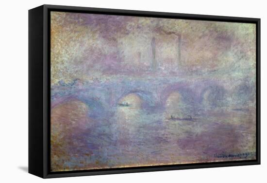 The Waterloo Bridge, Fog Effect, 1903-Claude Monet-Framed Stretched Canvas