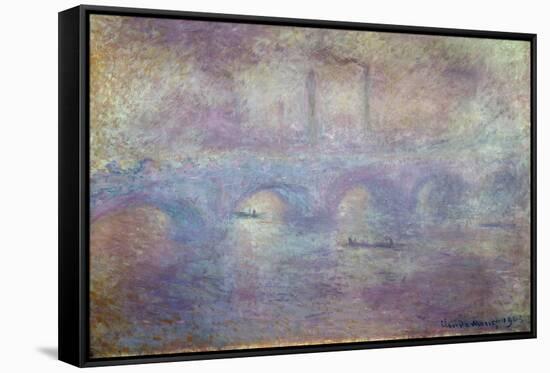 The Waterloo Bridge, Fog Effect, 1903-Claude Monet-Framed Stretched Canvas