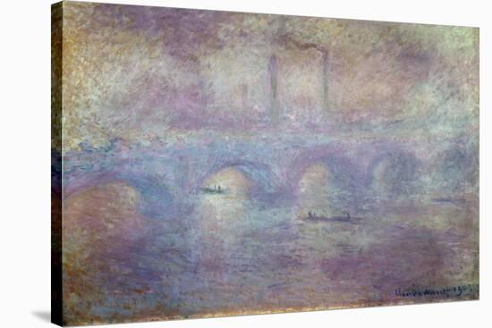 The Waterloo Bridge, Fog Effect, 1903-Claude Monet-Stretched Canvas