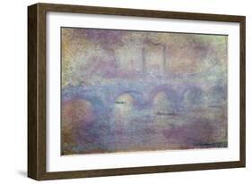 The Waterloo Bridge, Fog Effect, 1903-Claude Monet-Framed Giclee Print