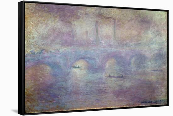 The Waterloo Bridge, Fog Effect, 1903-Claude Monet-Framed Stretched Canvas