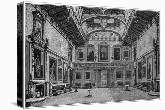 The Waterloo Chamber, Windsor Castle, 1880-Robert Taylor Pritchett-Stretched Canvas