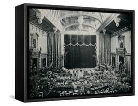 The Waterloo Chamber, Windsor Castle, Fitted as a theatre for the State Plays of 1891, c1891,(1901-Eyre & Spottiswoode-Framed Stretched Canvas
