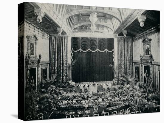 The Waterloo Chamber, Windsor Castle, Fitted as a theatre for the State Plays of 1891, c1891,(1901-Eyre & Spottiswoode-Stretched Canvas