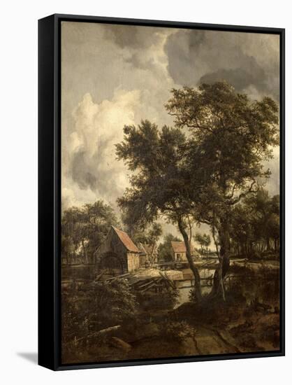 The Watermill, c.1660-Meindert Hobbema-Framed Stretched Canvas