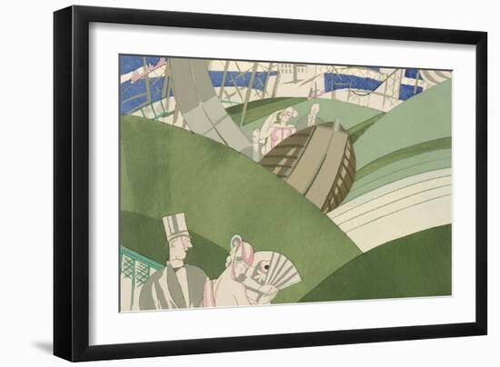 The Watershute at the Fair, circa 1920-Charles Martin-Framed Giclee Print