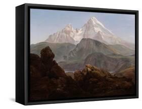 The Watzmann-Johan Christian Clausen Dahl-Framed Stretched Canvas