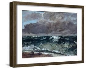 The Wave, 1867-1869-Gustave Courbet-Framed Giclee Print