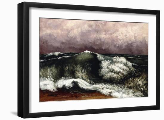 The Wave, 1869-Gustave Courbet-Framed Giclee Print