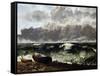The Wave, 1869-Gustave Courbet-Framed Stretched Canvas
