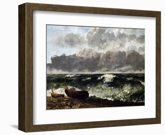 The Wave, 1869-Gustave Courbet-Framed Giclee Print