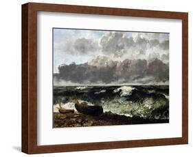 The Wave, 1869-Gustave Courbet-Framed Giclee Print