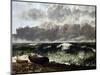 The Wave, 1869-Gustave Courbet-Mounted Giclee Print