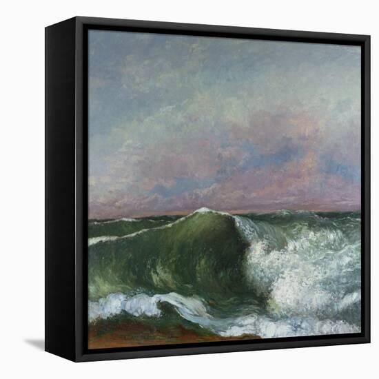 The Wave, 1870-Gustave Courbet-Framed Stretched Canvas
